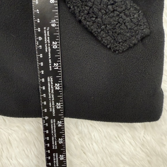 Banana‎ Republic Womens Sherpa Bomber Jacket Size S Petite Black Zip Cozy Winter - Picture 8 of 11